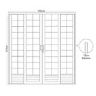 Kit Com 2 Portas De Aço De Correr 215x200cm Minas Sul Mgm Bra