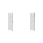 Kit Com 2 Portas De Aço Lambri 215x83cm Batente 12cm Qualitys