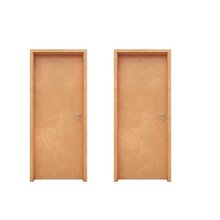 Kit Com 2 Portas De Madeira 210x80cm Espessura 3,5cm Mso Natu