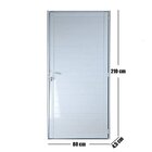 Kit Com 2 Portas Lambril De Alumínio 210x80cm Com Maçaneta Li