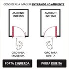 Kit Com 2 Portas Lambril De Alumínio 210x80cm Com Maçaneta Li