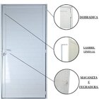 Kit Com 2 Portas Lambril De Alumínio 210x80cm Com Maçaneta Li