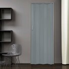 Kit Com 2 Portas Sanfonada De Pvc 210x84cm Bariri Cinza Grani
