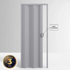 Kit Com 2 Portas Sanfonadas De Pvc 210x60cm Permatti Cinza Li