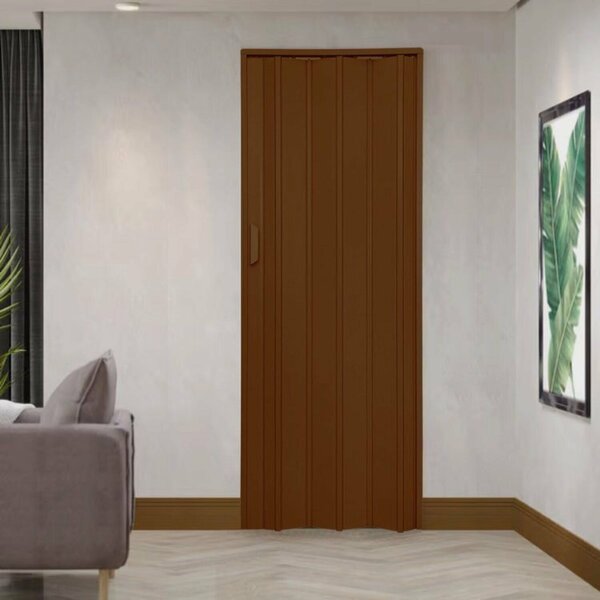 Kit Com 2 Portas Sanfonadas De Pvc 210x62cm Bariri Marrom