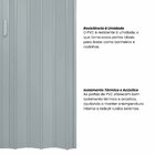 Kit Com 2 Portas Sanfonadas De Pvc 210x84cm Bariri Cinza