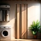 Kit Com 2 Portas Sanfonadas De Pvc 210x84cm Cerejeira