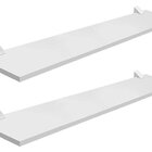 Kit Com 2 Prateleira Estante Mdf Branca 20x80