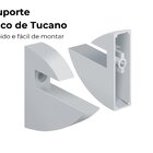 Kit Com 2 Prateleira Estante Mdf Branca 2 40x20