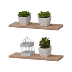 Kit Com 2 Prateleiras 40 X 10cm Suporte Invisivel Cor Carvalh
