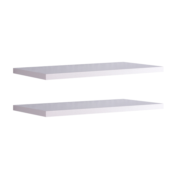 Kit Com 2 Prateleiras 40 X 15cm Suporte Invisivel Cor Branco
