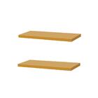 Kit Com 2 Prateleiras Amarelas 40x20cm Com Suporte Invisível