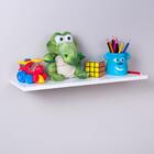 Kit Com 2 Prateleiras Brancas 40 X 20cm Com Suporte Invisível