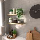 Kit Com 2 Pratleleiras Corp Carvalho Mel