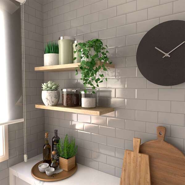 Kit Com 2 Pratleleiras Corp Carvalho Mel