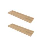 Kit Com 2 Pratleleiras Corp Carvalho Mel