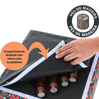 Kit Com 2 Puff Banqueta 40x40cm Quadrado Pés Madeira Bf Colch