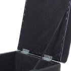 Kit Com 2 Puff Baú Porta Objetos 40x40x45cm Preto Bf Colchões