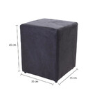 Kit Com 2 Puff Decorativo Quadrado Suede 45cm Bf Colchões