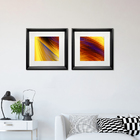 Kit com 2 Quadros Decorativos Abstrato 30x30cm cada