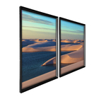 Kit com 2 Quadros Decorativos Dunas 140x100cm Preto