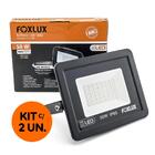 Kit Com 2 Refletores De Led 50w 6500 K Luz Branca Bivolt Prot