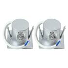 Kit Com 2 Spots Quadrados 3000k Opus Eco Prata St1355