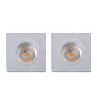 Kit Com 2 Spots Quadrados 3000k Opus Eco Prata St1355