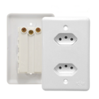 Kit Com 2 Tomada Dupla Monobloco 2p+t 10a Il-201200 Cd.296