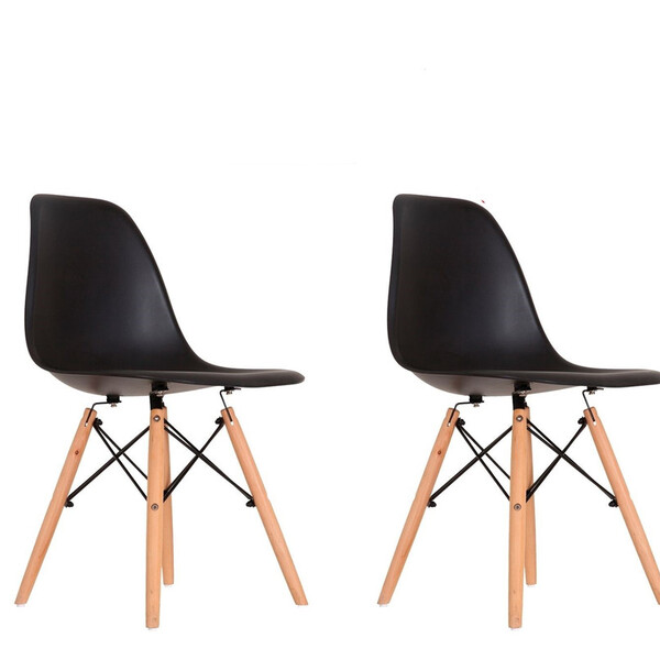 Kit Com 2 Unidades Cadeira Charles Eames Eiffel Para Escritor