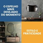 Kit Com 2 Unidades Espelho Oval De Parede 50x80cm Preto