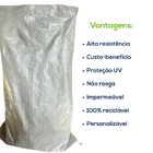 Kit Com 300 Un Saco Convencional Costurado Boca Aberta Branco