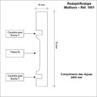 Kit Com 30 Barras Rodapé De Mdf 10cmx15mmx2,40m Guarnição Lis