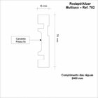 Kit Com 30 Barras Rodapé De Mdf 7cm X 15mm X 2,40m Com Friso