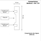 Kit Com 30 Barras Rodapé De Mdf 7cmx15mmx2,40m Guarnição Lisa
