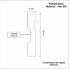 Kit Com 30 Barras Rodapé De Mdf 8cm X 15mm X 2,40m Guarnição