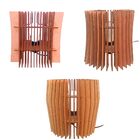 Kit Com 3 Abajures De Mesa - Mdf Cru 20x20cm