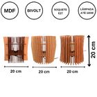 Kit Com 3 Abajures De Mesa - Preto 20x20cm