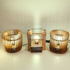 Kit Com 3 Abajures De Mesa - Preto 20x20cm