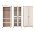 Kit Com 3 Armários Multiuso Pés E Tampo Em Madeira Maciça Ana