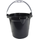 Kit Com 3 Baldes Reforçados 8,5 Litros Com Alça Preto