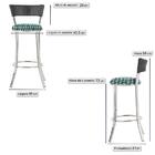 Kit Com 3 Banquetas Em Alumínio, Fibra Sintética E Tecido Imp