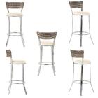 Kit Com 3 Banquetas Em Alumínio, Fibra Sintética E Tecido Imp