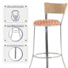 Kit Com 3 Banquetas Em Alumínio, Fibra Sintética E Tecido Imp