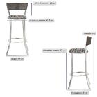 Kit Com 3 Banquetas Em Alumínio, Fibra Sintética E Tecido Imp