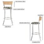 Kit Com 3 Banquetas Em Alumínio, Fibra Sintética E Tecido Imp