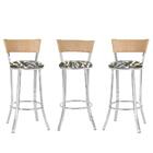 Kit Com 3 Banquetas Em Alumínio, Fibra Sintética E Tecido Imp