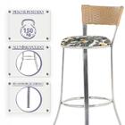 Kit Com 3 Banquetas Em Alumínio, Fibra Sintética E Tecido Imp