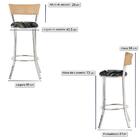 Kit Com 3 Banquetas Em Alumínio, Fibra Sintética E Tecido Imp