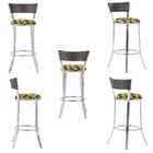 Kit Com 3 Banquetas Em Alumínio, Fibra Sintética E Tecido Imp